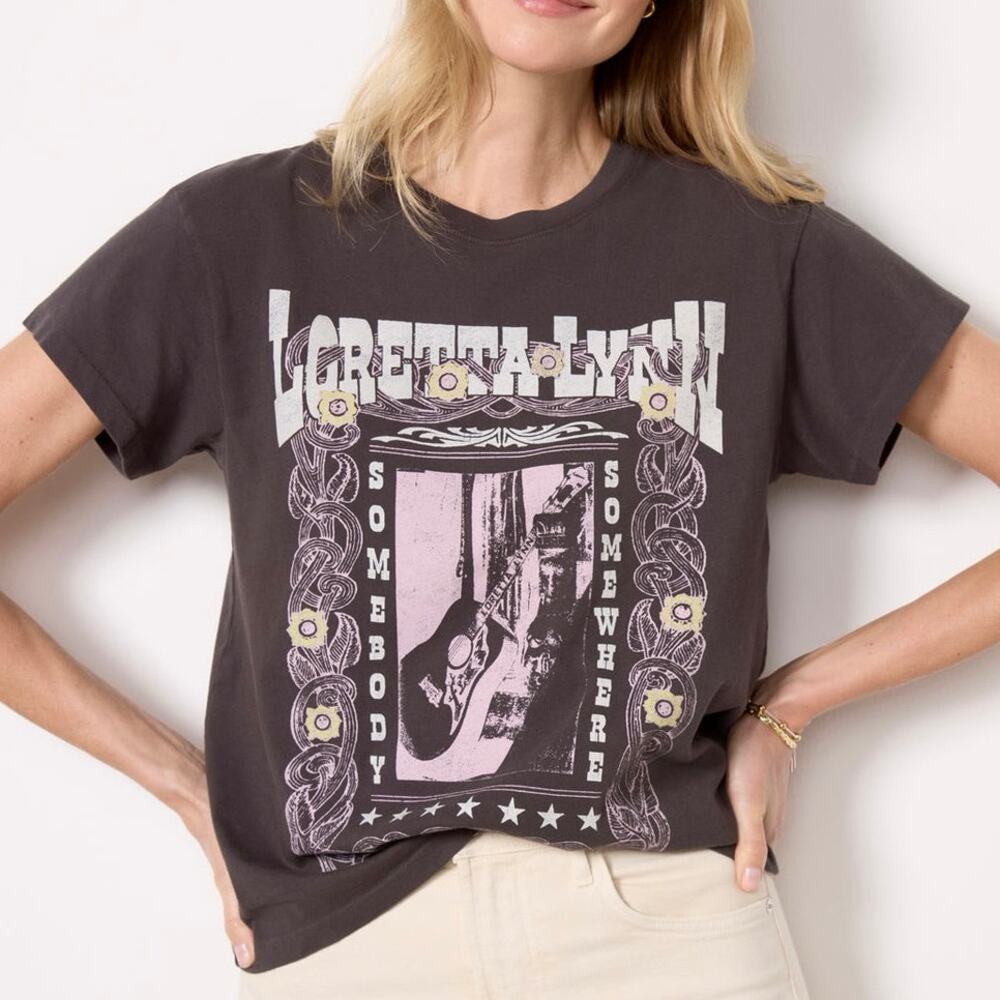 DAYDREAMER Loretta Lynn Somebody Somewhere Tee Various New w/o Tag MSRP $84